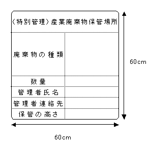 保管場所掲示板の作成例