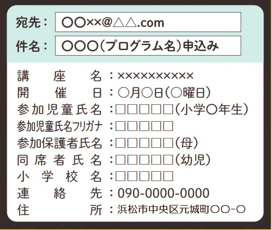 メール記載例