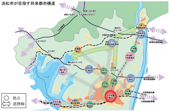 浜松市が目指す将来都市構造