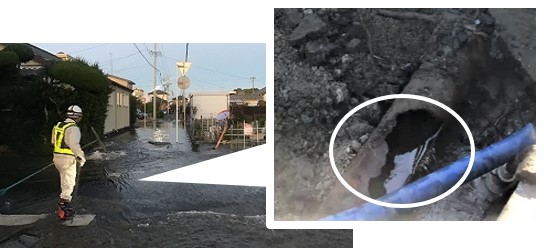 水道管路の老朽化に起因する漏水
